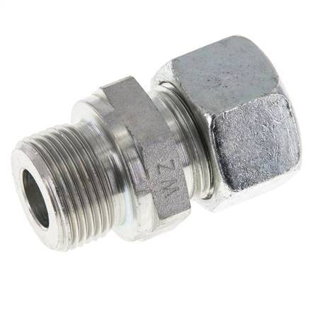 M22x1.5 Male x 15L Zinc plated Steel Straight Cutting Ring 315 Bar DIN 2353