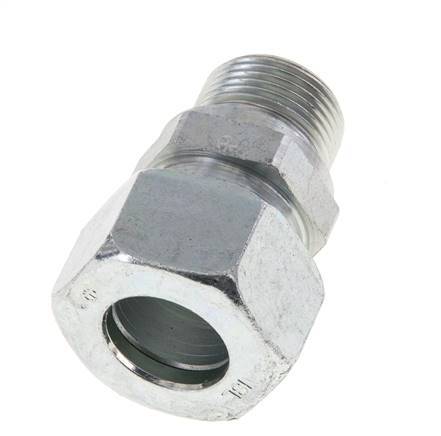 M22x1.5 Male x 18L Zinc plated Steel Straight Cutting Ring 315 Bar DIN 2353
