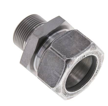 M26x1.5 Male x 28L Zinc plated Steel Straight Cutting Ring 160 Bar DIN 2353