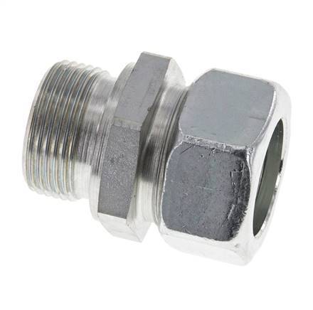M33x2 Male x 28L Zinc plated Steel Straight Cutting Ring 160 Bar DIN 2353