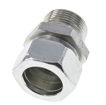 M33x2 Male x 28L Zinc plated Steel Straight Cutting Ring 160 Bar DIN 2353