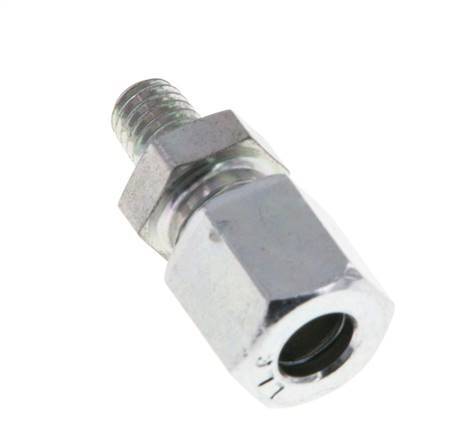 M6 Male x 6LL Zinc plated Steel Straight Cutting Ring 100 Bar DIN 2353