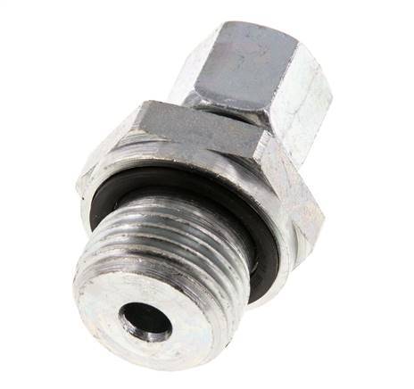 G 1/2'' Male x 8L Zinc plated Steel Straight Cutting Ring with FKM Seal 315 Bar DIN 2353