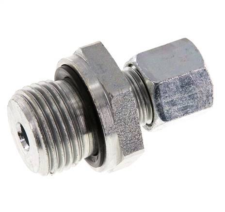 G 1/2'' Male x 8L Zinc plated Steel Straight Cutting Ring with FKM Seal 315 Bar DIN 2353