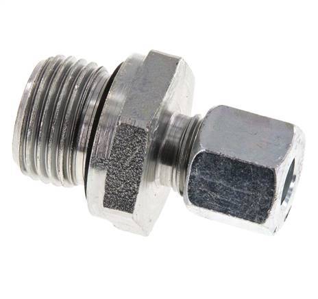 G 1/2'' Male x 8L Zinc plated Steel Straight Cutting Ring with FKM Seal 315 Bar DIN 2353