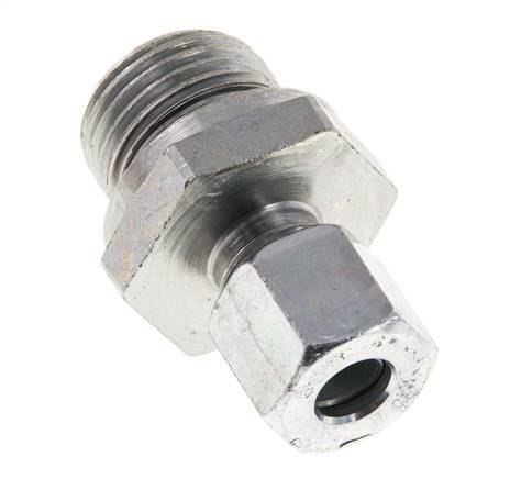 G 1/2'' Male x 8L Zinc plated Steel Straight Cutting Ring with FKM Seal 315 Bar DIN 2353