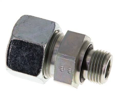 G 1/2'' Male x 20S Zinc plated Steel Straight Cutting Ring with FKM Seal 400 Bar DIN 2353