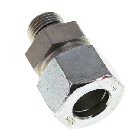 G 1/2'' Male x 20S Zinc plated Steel Straight Cutting Ring with FKM Seal 400 Bar DIN 2353