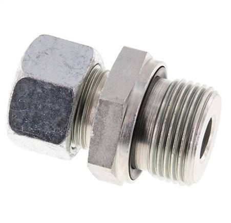 G 3/4'' Male x 15L Zinc plated Steel Straight Cutting Ring with FKM Seal 315 Bar DIN 2353