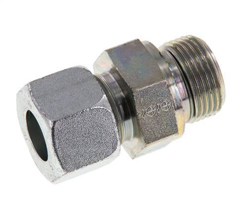 G 3/4'' Male x 16S Zinc plated Steel Straight Cutting Ring with FKM Seal 400 Bar DIN 2353