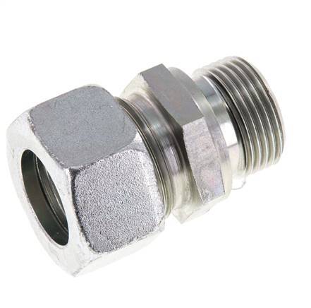 G 3/4'' Male x 22L Zinc plated Steel Straight Cutting Ring with FKM Seal 160 Bar DIN 2353