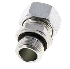 G 3/4'' Male x 22L Zinc plated Steel Straight Cutting Ring with FKM Seal 160 Bar DIN 2353