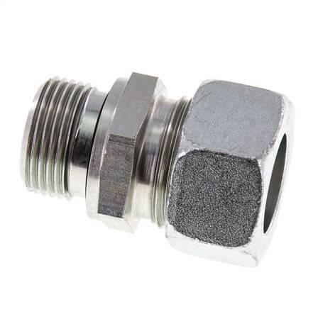 G 3/4'' Male x 22L Zinc plated Steel Straight Cutting Ring with FKM Seal 160 Bar DIN 2353