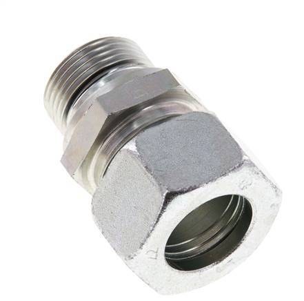 G 3/4'' Male x 22L Zinc plated Steel Straight Cutting Ring with FKM Seal 160 Bar DIN 2353