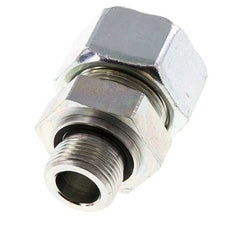 G 3/4'' Male x 25S Zinc plated Steel Straight Cutting Ring with FKM Seal 400 Bar DIN 2353