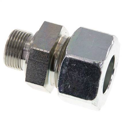 G 3/4'' Male x 25S Zinc plated Steel Straight Cutting Ring with FKM Seal 400 Bar DIN 2353