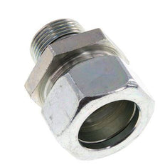 G 3/4'' Male x 28L Zinc plated Steel Straight Cutting Ring with FKM Seal 160 Bar DIN 2353