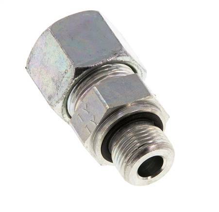 G 3/8'' Male x 14S Zinc plated Steel Straight Cutting Ring with FKM Seal 630 Bar DIN 2353
