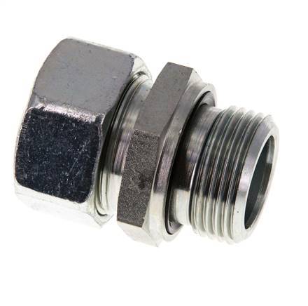 G 1'' Male x 28L Zinc plated Steel Straight Cutting Ring with FKM Seal 160 Bar DIN 2353