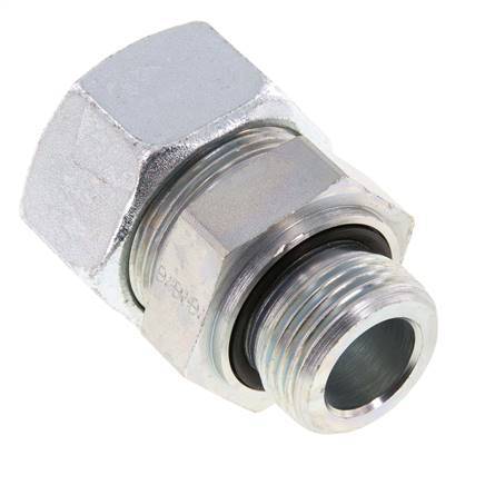 G 1'' Male x 30S Zinc plated Steel Straight Cutting Ring with FKM Seal 400 Bar DIN 2353