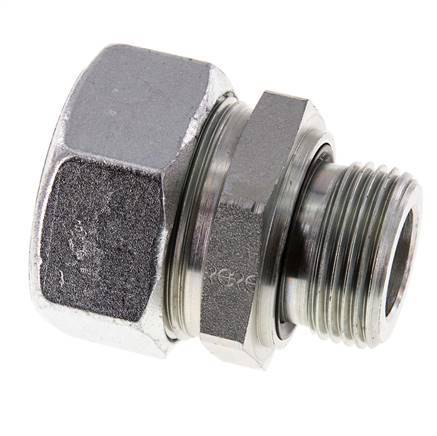 G 1'' Male x 35L Zinc plated Steel Straight Cutting Ring with FKM Seal 160 Bar DIN 2353
