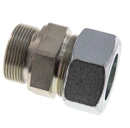 G 1 1/2'' Male x 38S Zinc plated Steel Straight Cutting Ring with FKM Seal 315 Bar DIN 2353