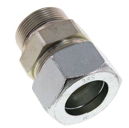 G 1 1/2'' Male x 38S Zinc plated Steel Straight Cutting Ring with FKM Seal 315 Bar DIN 2353