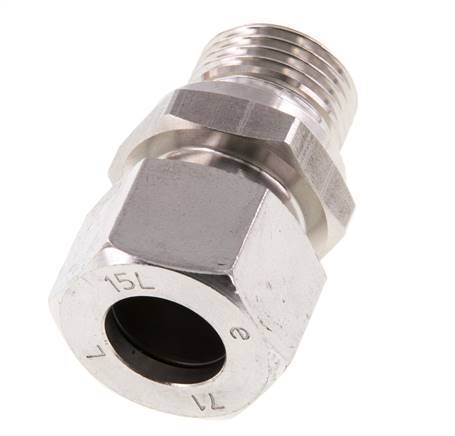 G 1/2'' Male x 15L Stainless steel Straight Cutting Ring 315 Bar DIN 2353