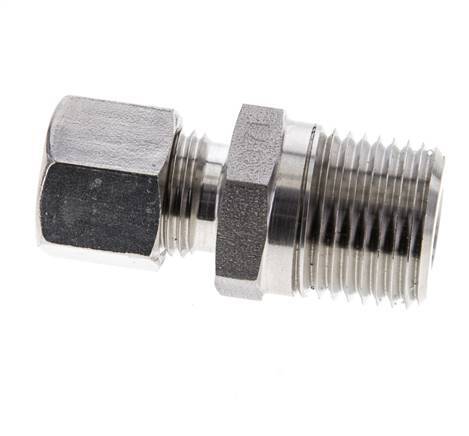 1/2'' NPT Male x 10L Stainless steel Straight Cutting Ring 315 Bar DIN 2353