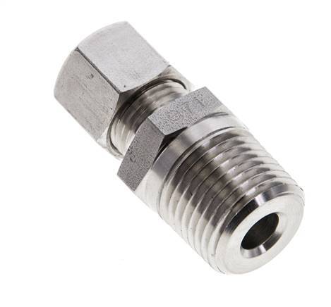 1/2'' NPT Male x 10L Stainless steel Straight Cutting Ring 315 Bar DIN 2353