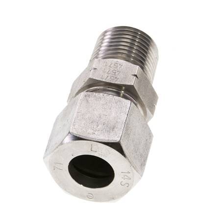 1/2'' NPT Male x 14S Stainless steel Straight Cutting Ring 630 Bar DIN 2353