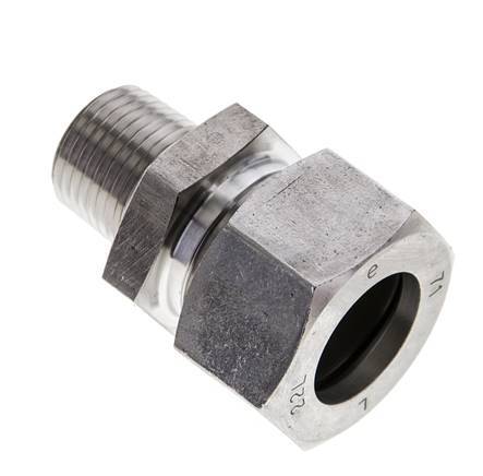 1/2'' NPT Male x 22L Stainless steel Straight Cutting Ring 160 Bar DIN 2353