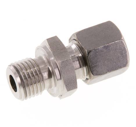 G 1/4'' Male x 8L Stainless steel Straight Cutting Ring 315 Bar DIN 2353
