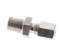 1/4'' NPT Male x 6L Stainless steel Straight Cutting Ring 315 Bar DIN 2353
