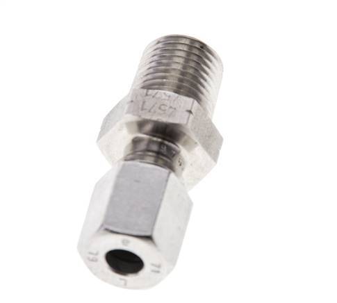1/4'' NPT Male x 6L Stainless steel Straight Cutting Ring 315 Bar DIN 2353