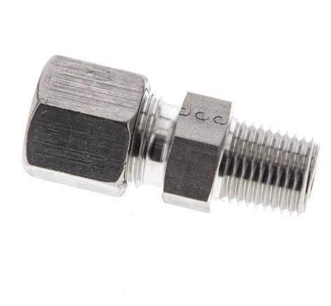 1/4'' NPT Male x 8S Stainless steel Straight Cutting Ring 630 Bar DIN 2353