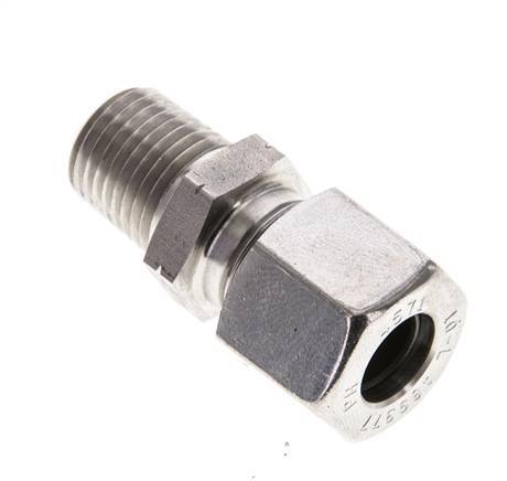 1/4'' NPT Male x 10L Stainless steel Straight Cutting Ring 315 Bar DIN 2353