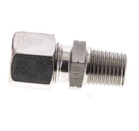 1/4'' NPT Male x 10L Stainless steel Straight Cutting Ring 315 Bar DIN 2353