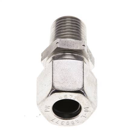 1/4'' NPT Male x 10L Stainless steel Straight Cutting Ring 315 Bar DIN 2353