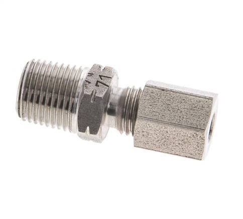 1/8'' NPT Male x 4LL Stainless steel Straight Cutting Ring 100 Bar DIN 2353