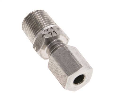 1/8'' NPT Male x 4LL Stainless steel Straight Cutting Ring 100 Bar DIN 2353