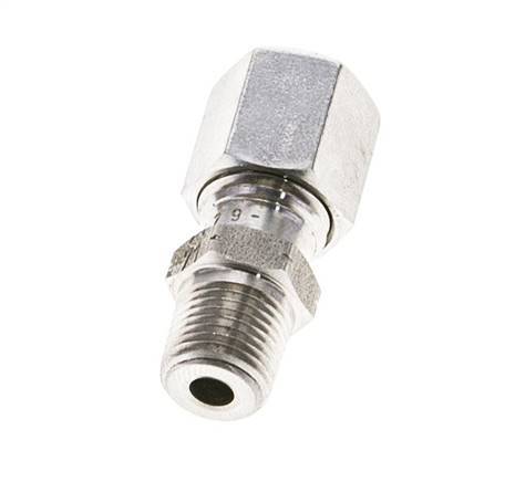 1/8'' NPT Male x 6L Stainless steel Straight Cutting Ring 315 Bar DIN 2353