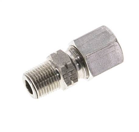 1/8'' NPT Male x 8LL Stainless steel Straight Cutting Ring 100 Bar DIN 2353