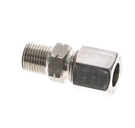 1/8'' NPT Male x 8LL Stainless steel Straight Cutting Ring 100 Bar DIN 2353