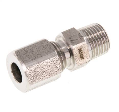 R 1/8'' Male x 6LL Stainless steel Straight Cutting Ring 100 Bar DIN 2353