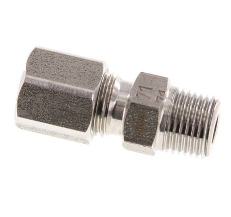 R 1/8'' Male x 6LL Stainless steel Straight Cutting Ring 100 Bar DIN 2353