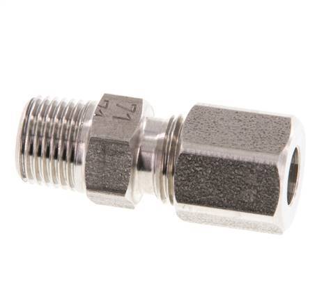 R 1/8'' Male x 6LL Stainless steel Straight Cutting Ring 100 Bar DIN 2353