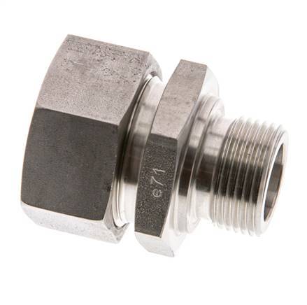 G 3/4'' Male x 28L Stainless steel Straight Cutting Ring 160 Bar DIN 2353