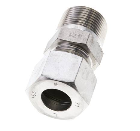 3/4'' NPT Male x 16S Stainless steel Straight Cutting Ring 400 Bar DIN 2353