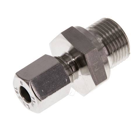 G 3/8'' Male x 6L Stainless steel Straight Cutting Ring 315 Bar DIN 2353
